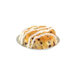 Bojangles Sausage Bo-Berry Biscuit – savory sausage patty with sweet blueberry-filled biscuit topped with vanilla icing
