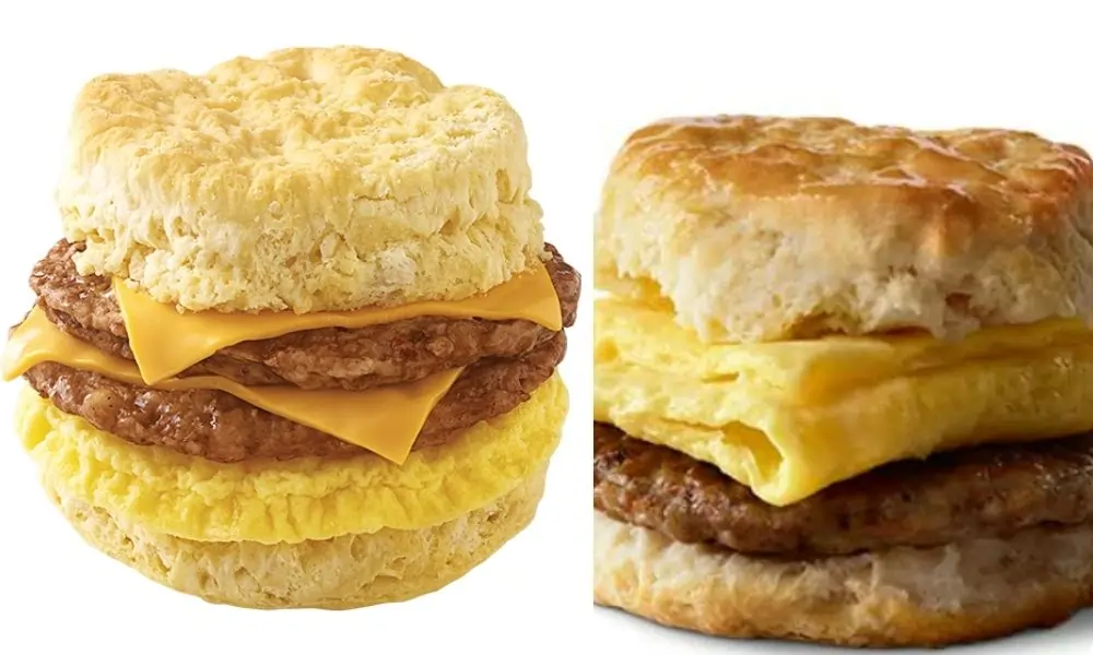 Double Sausage Egg Biscuit