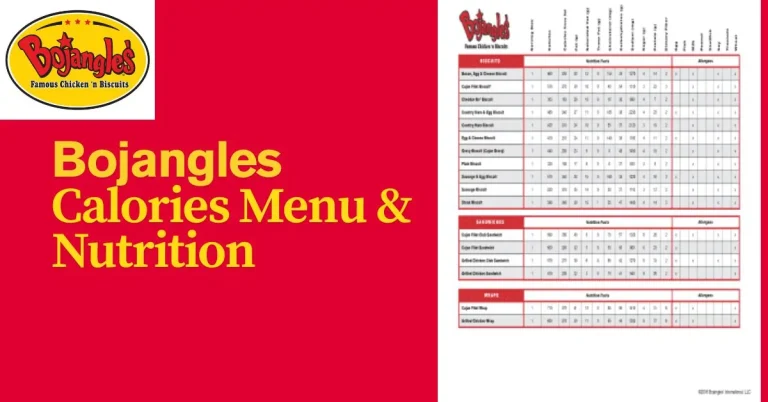 Bojangles Menu Calories Information